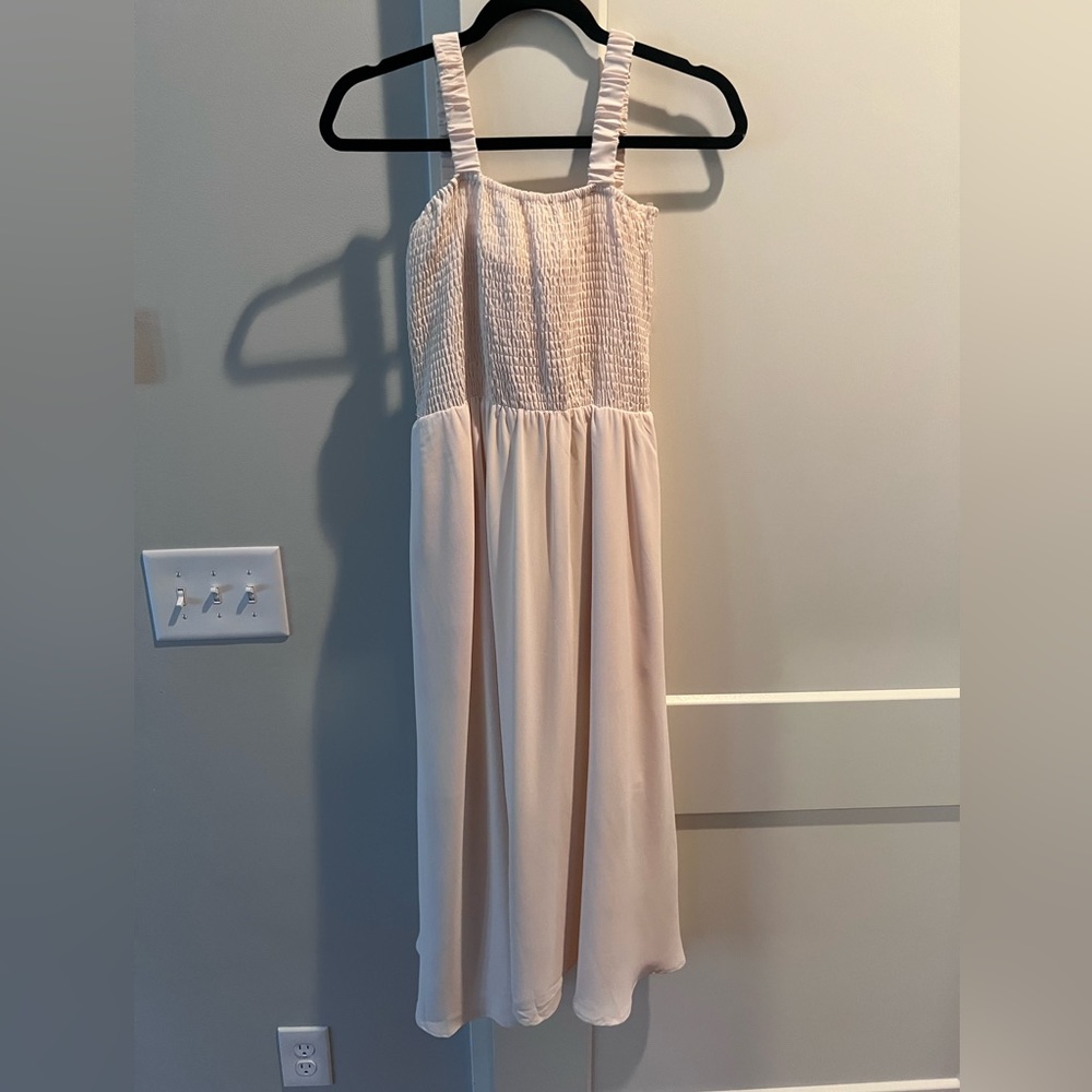 Cream shift midi